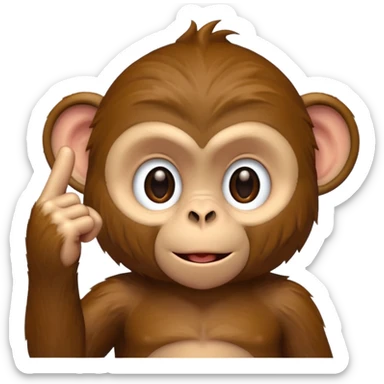 a moneky sticking bad finger up sticker