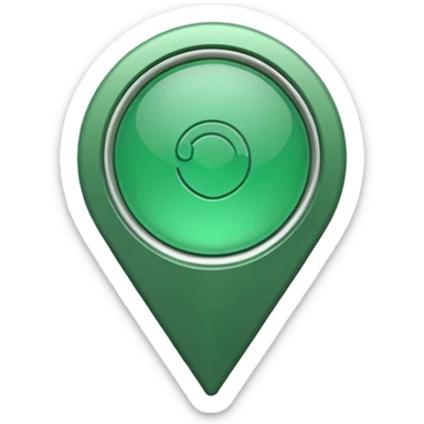 green location marker simple sticker