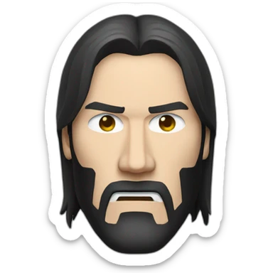 John wick head furious sticker