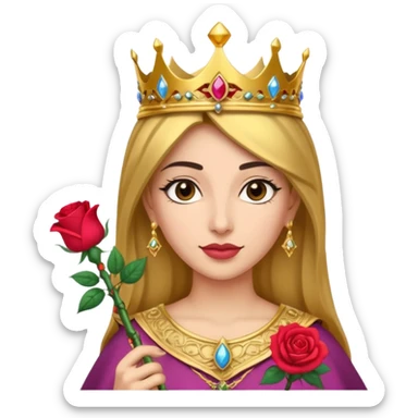 woman, arab, rose, scepter sticker