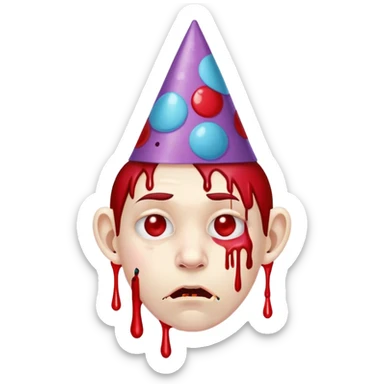 Mal de tête à cause de la rêve party avec les oreilles qui saigne sticker