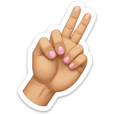 Closed fist with pinky finger sticking up sticker