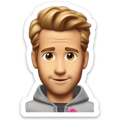 ryan reynolds in barbie movie sticker