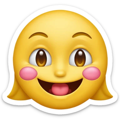 Make me an emoji doing a kiss face sticker