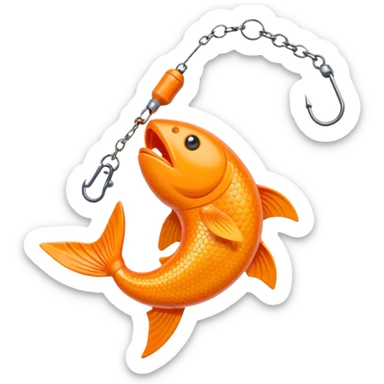 small fake bait fishing sticker