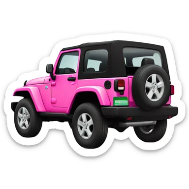 Pink girly modern jeep sticker