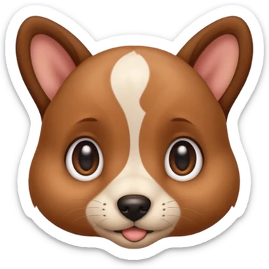 a bright puppy‘s face (less cheeks and less hair) sticker