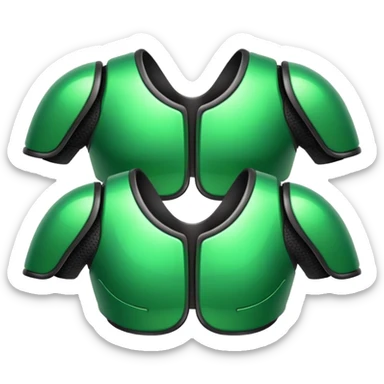 green shoulder pads sticker