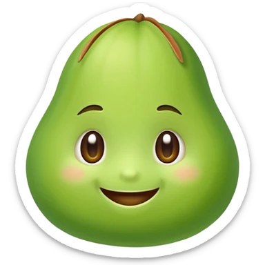 create a cute pistachio in kawai style smiling sticker