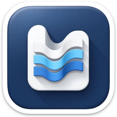 Create a modern, clean vector illustration of the Deezer app icon, designed in a smooth flat + soft 3D illustration style.
 sticker