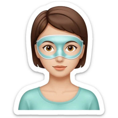 Short hair woman with facial spa sticker