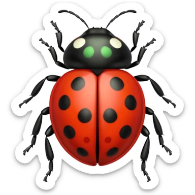  cute green lady bug sticker