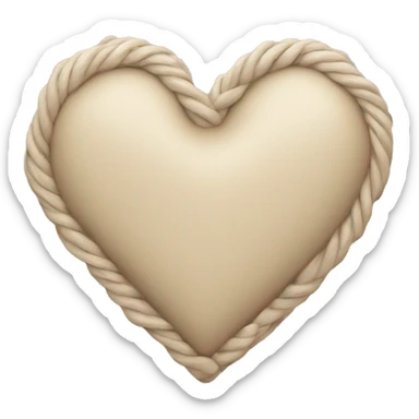 heart beige sticker