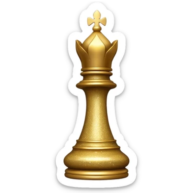glitter chess piece bishop sticker
