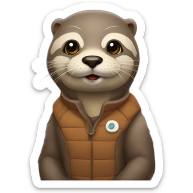 loutre avec un déguisement de morse sticker