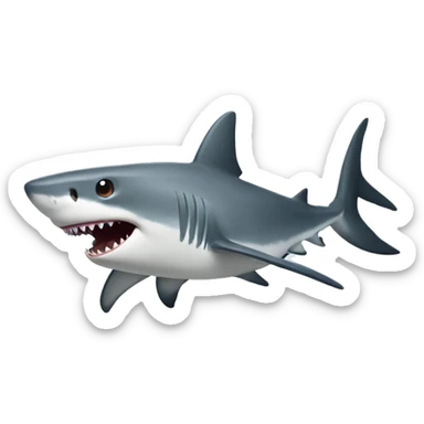 Shark with four legs sticker