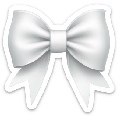 White bow sticker