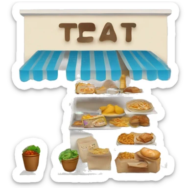 Greek street food shop sticker