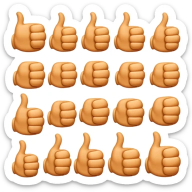 Lots of thumbs sticker