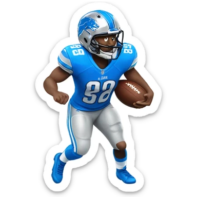 Detroit Lions football player sticker