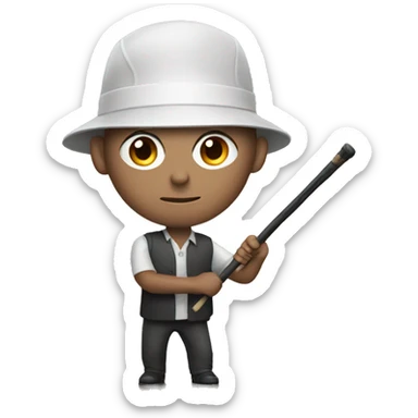   man with a shoot stick sticker