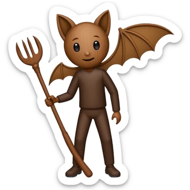 wooden stick figure with a bat tung tung tung sahur sticker