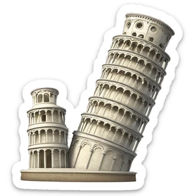 leaning tower of pisa sticker