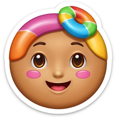 single charactarized personified candy sweet treat sticker