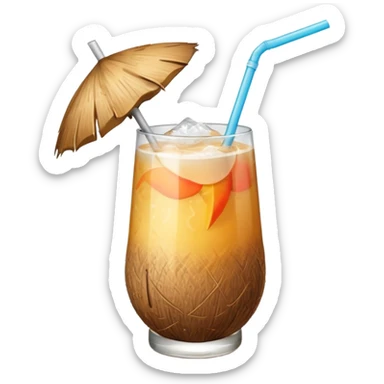 coconut drink summer vibe sticker