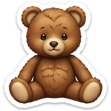 Cozy teddy bear sticker