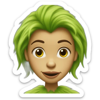 grinch femal sticker