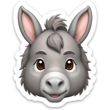 Cute donkey sticker