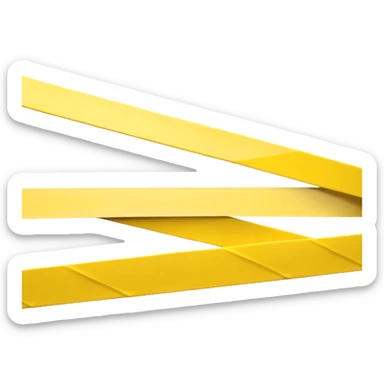 3D render of Yellow Tape(caution tape), forensic investigation aesthetic, sterile clinical lighting, cool blue undertones, sharp high-contrast details, professional clean look, Apple emoji style, isolated on white background --v 6.0 sticker