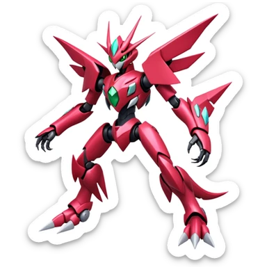  Cool Edgy Godly Digimon-Scizor-Palkia-Medabot full body sticker