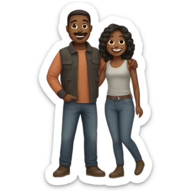 loving couple sticker