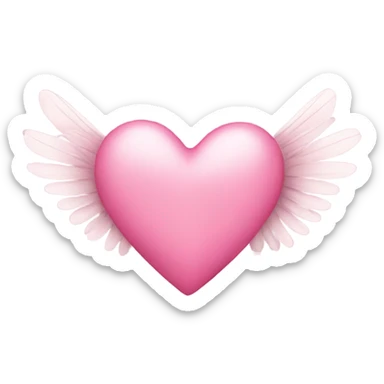 Pink hear with wings sticker