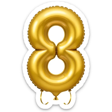 80th birthday balloon sticker