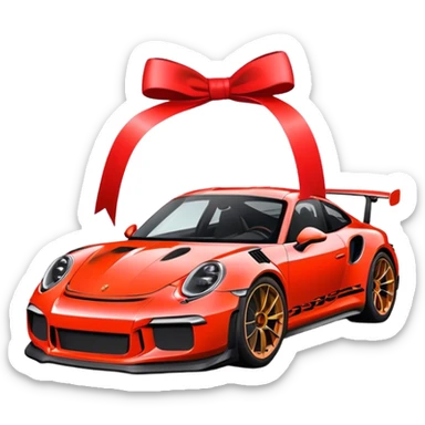 Porsche 911 GT3 Rs with bow  sticker