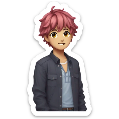 Sayori from Doki Doki Literature Club as a Boykisse sticker