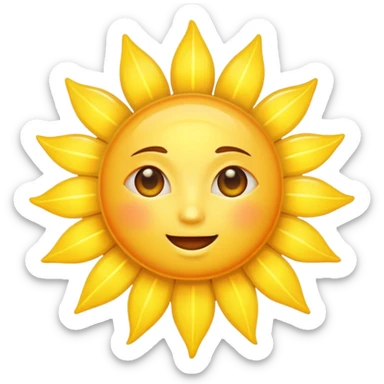 shining sun emoji sticker