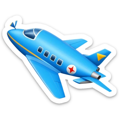 Créame un emoji que sea la función de estos dos y que el avión esté adentro 🔺✈️ sticker