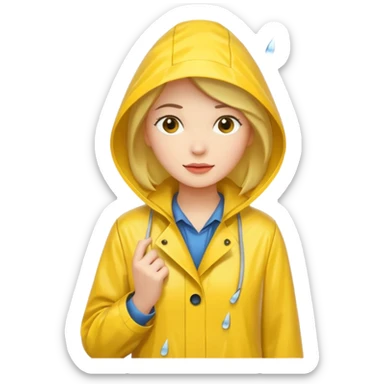 Raincoat Pedestrian woman sticker