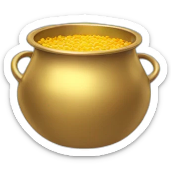 golden pot at the end of a rainbow sticker