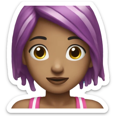 ￼ a girl swimming in the pool sticker