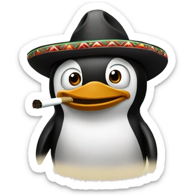 Mexican penguins smoking    sticker