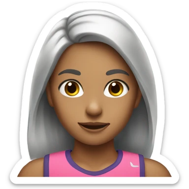 Sportive girl sticker