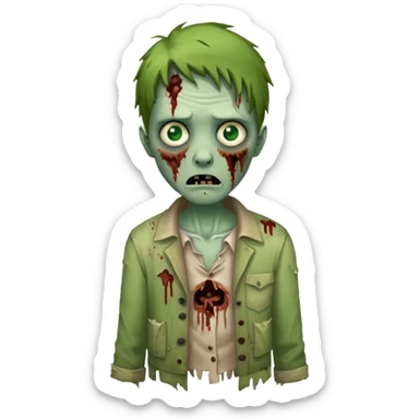 Um zombie cria  sticker