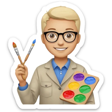 un professeur d'arts plastiques sticker