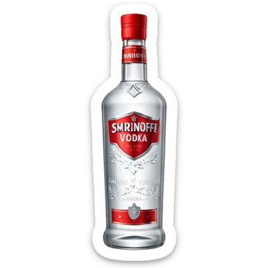 Smirnoff Vodka bottle sticker