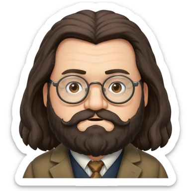 Professor Rubeus Hagrid wearing glasses sticker